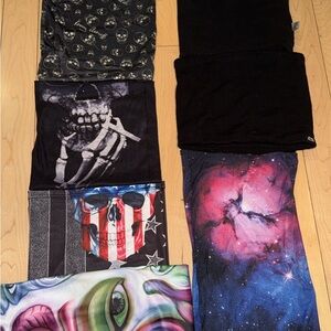 Multiples Men's Face Masks - Black, Red, Blue, Purple